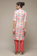 Peach Viscose Straight Kurta image number 4